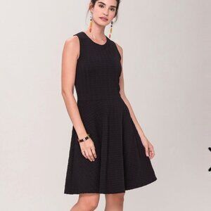 Sleeveless textured Leota fit and flare dress
